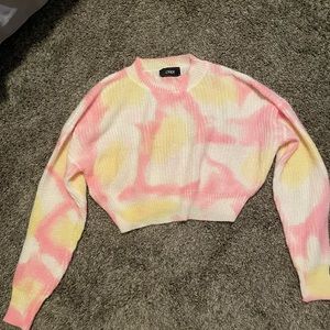 cute colorful cropped sweater